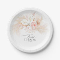 Roze Bloemen en Pampagras Bruidsdouche