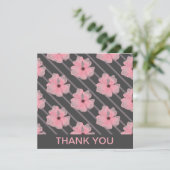 Roze bloemen en speciale strips-Kaart (Staand voorkant)