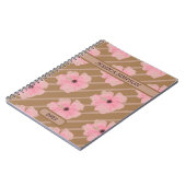 Roze bloemen en speciale strips voor Notitieboek (Linkerzijde)