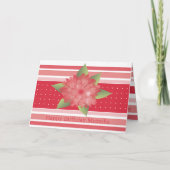 Roze bloemen en streep kaart (Voorkant)