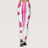 Roze bloemen en strepen leggings (Achterkant)