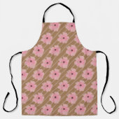 Roze Bloemen En Strepen Schort (Voorkant)