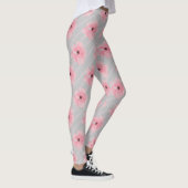 Roze bloemen en strips-Leggings Leggings (Rechts)