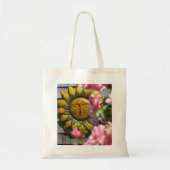 Roze bloemen en Sun - Martha's Vineyard Canvas tas (Voorkant)