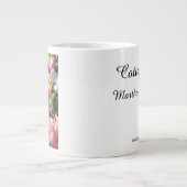 Roze bloemen en Sun - Martha's wijntuin Grote Koffiekop (Voorkant)