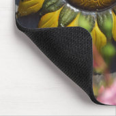 Roze bloemen en Sun - Martha's wijntuin Muismat (Hoek)