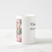 Roze bloemen en Sun - Martha's wijntuin Porselein Kop (Voorkant)