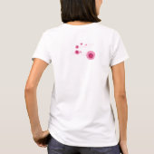 Roze bloemen en T-shirt met drooggewicht (Achterkant)