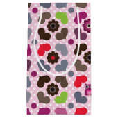 roze bloemen en uil klein cadeauzakje (Voorkant)