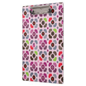 roze bloemen en uil klembord (Links)