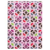 roze bloemen en uil klembord (Achterkant)