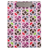 roze bloemen en uil klembord (Voorkant)