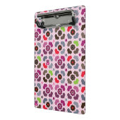 roze bloemen en uil mini klembord (Angled2)