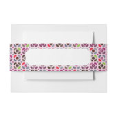 roze bloemen en uil uitnodigingen wikkel (Voorkant Voorbeeld)