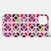 roze bloemen en uilen patroon Case-Mate iPhone case (Achterkant (horizontaal))