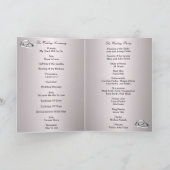 Roze Bloemen En Vlinder Programma Kaart (Binnen)