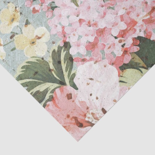  roze bloemen en vlinderdeklaag tissuepapier (Detail)