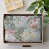  roze bloemen en vlinderdeklaag tissuepapier (Geschenk)