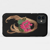 Roze bloemen en vrouwengezicht Case-Mate iPhone case (Achterkant (horizontaal))