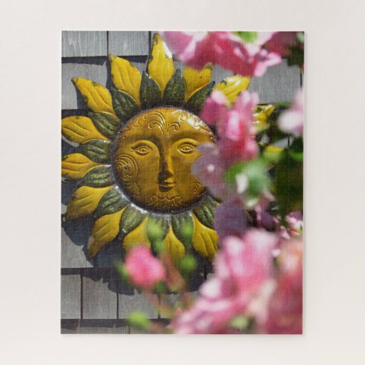 Roze Bloemen en Zon - Martha's Vineyard Legpuzzel (Verticaal)