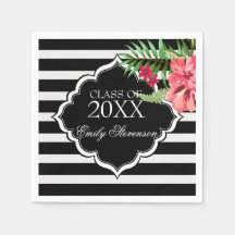 Roze bloemen en zwarte strepen- Afstuderen