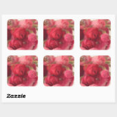 Roze Bloemen Envelop Afdichtingen en Stickers (Vel)