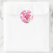 Roze Bloemen Envelop Stickers (Tas)