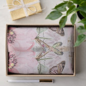 Roze  Bloemen Ephemera Collage Decoupage Tissuepapier (Geschenk)