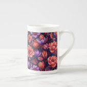 Roze Bloemen Espresso Kop (Rechts)