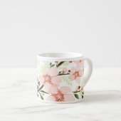 Roze bloemen espresso kop (Voorkant rechts)