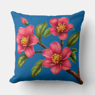 Roze bloemen Esthetische Huisdecoratie Moderne Bot Kussen