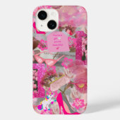 ✨Roze Bloemen Esthetische iPhone Case – Zachte Mei (Achterkant)