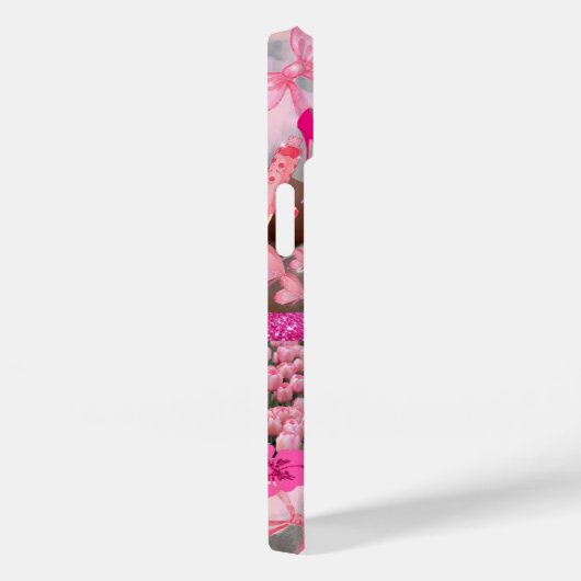 ✨Roze Bloemen Esthetische iPhone Case – Zachte Mei (Achterkant / Rechts)