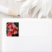 Roze bloemen etiket (Insitu)