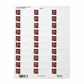 Roze bloemen etiket (Full Sheet)