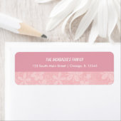 Roze bloemen etiket (Insitu)
