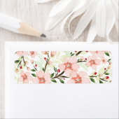 Roze bloemen etiket (Insitu)