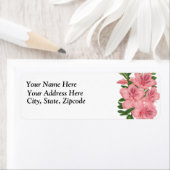 Roze bloemen etiket (Insitu)