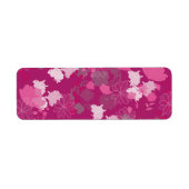 roze bloemen etiket (Voorkant)