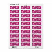 roze bloemen etiket (Full Sheet)