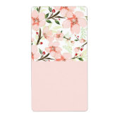 Roze bloemen etiket (Voorkant)