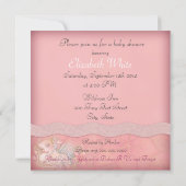 Roze Bloemen Fairy Moeder en Baby Baby shower Kaart (Achterkant)