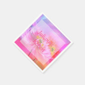 Roze bloemen fantasy servetten (Hoek)