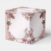 Roze  Bloemen Favoriet Box Bedankdoosjes (Achterkant)