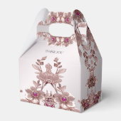 Roze  Bloemen Favoriet Box Bedankdoosjes (Achterkant)