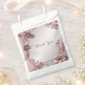 Roze  Bloemen Favoriet Tas Bedankzakje (Geknipt)