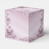 Roze Bloemen Favoriete Doos Bedankdoosjes (Achterkant)