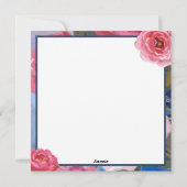 Roze bloemen feestdagenkaart (Achterkant)