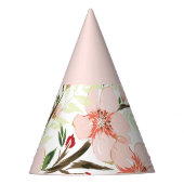 Roze bloemen feesthoedjes (Voorkant)