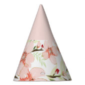 Roze bloemen feesthoedjes (Rechts)